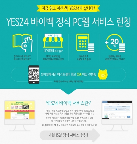 예스24, 애독가를 위한 착한 순환 ‘바이백 서비스’ 정식 오픈