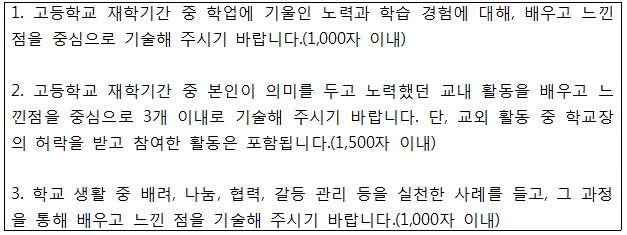 [추민규·장광원의 ‘학생부 전형의 모든 것’] 자기소개서 4번 문항에 따라 효과적인 ‘자기소개서’ 구성이 달라진다