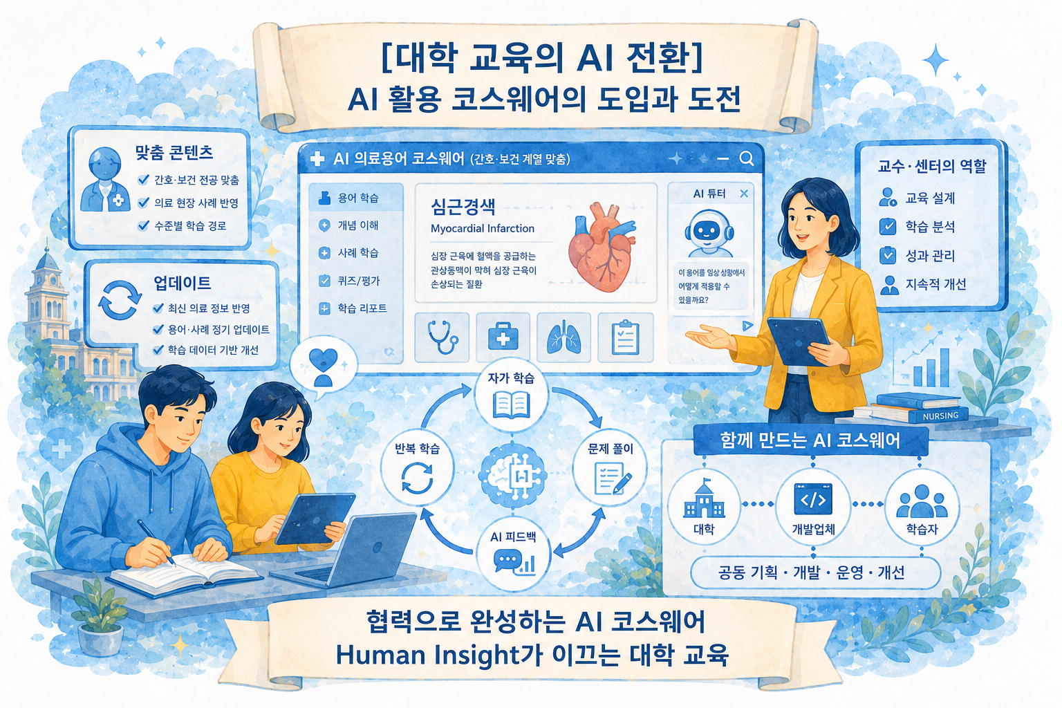 [대학 교육의 AI 전환] AI 활용 코스웨어의 도입과 도전